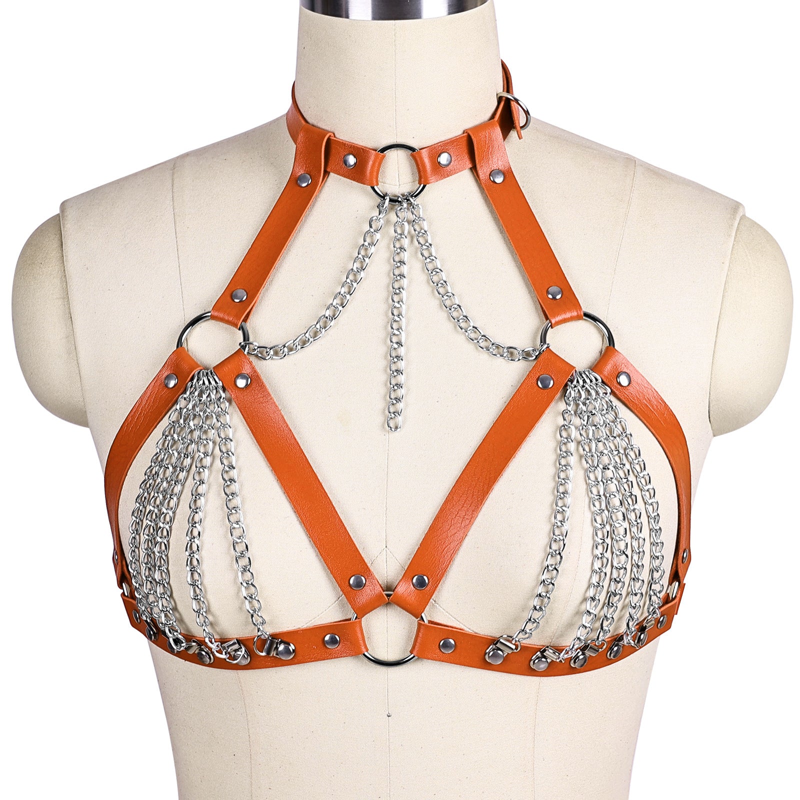 Luna Vegan Leather Harness Top - Image 8