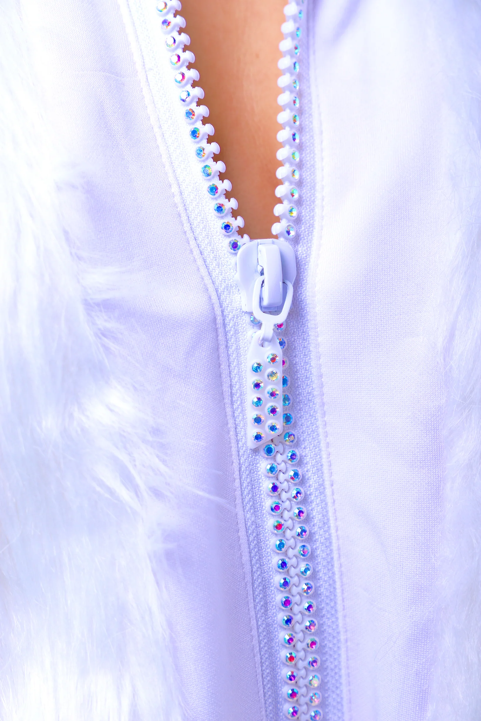 White LED Fuzzy Jacket - Image 4