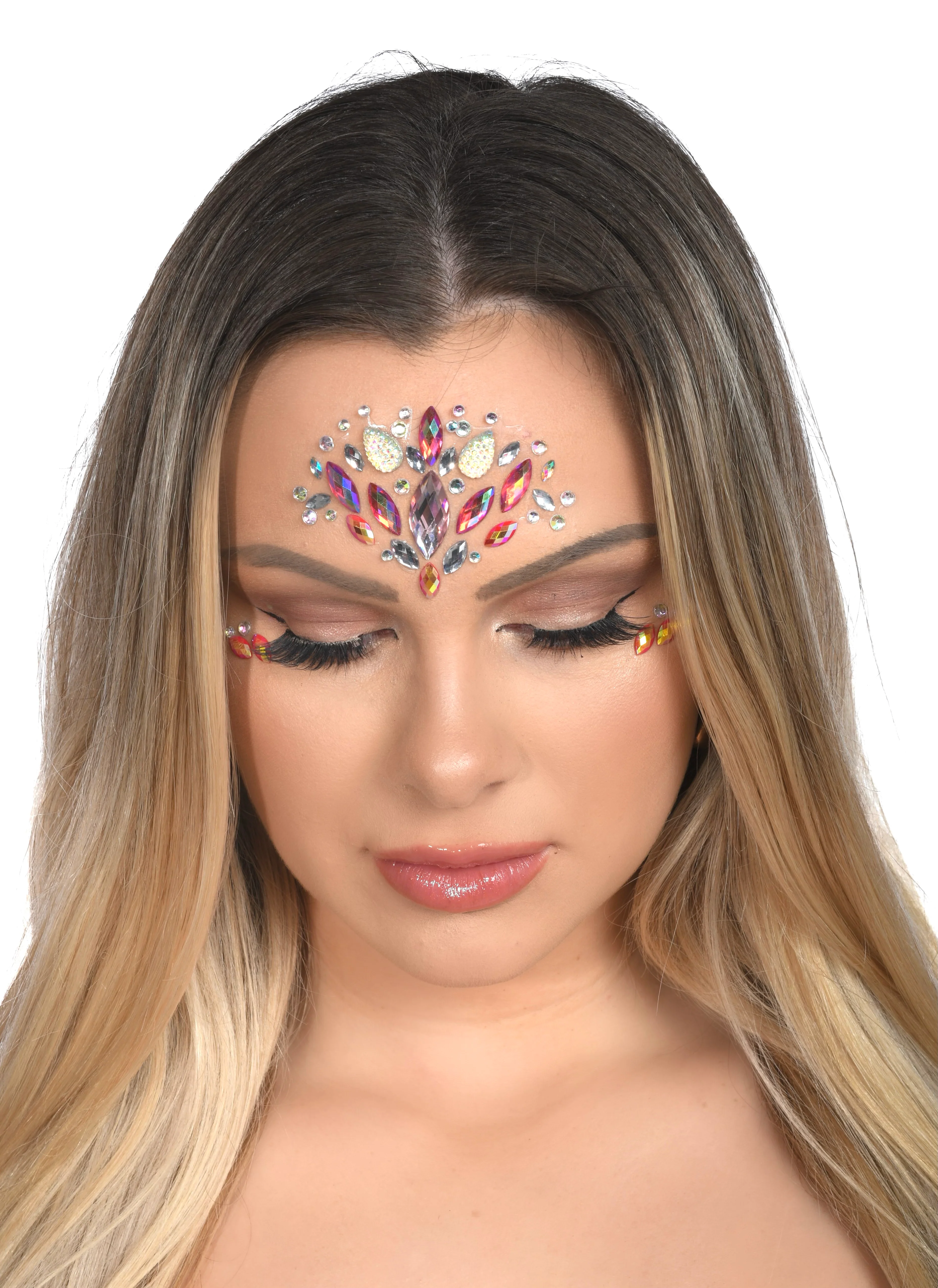 Iridescent Rhinestone Crystal Face Jewels - Image 2