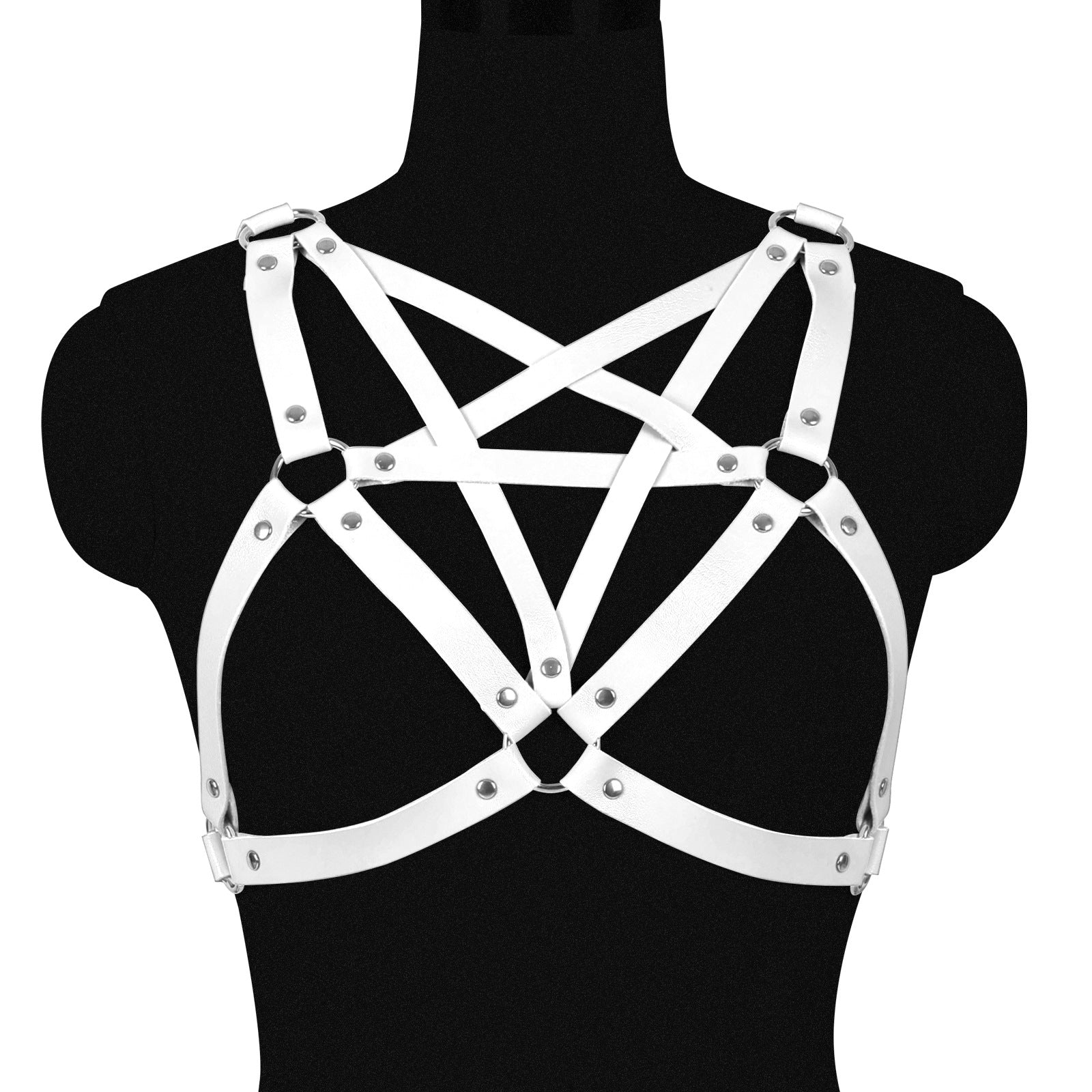Hex Vegan Leather Harness Top - Image 8