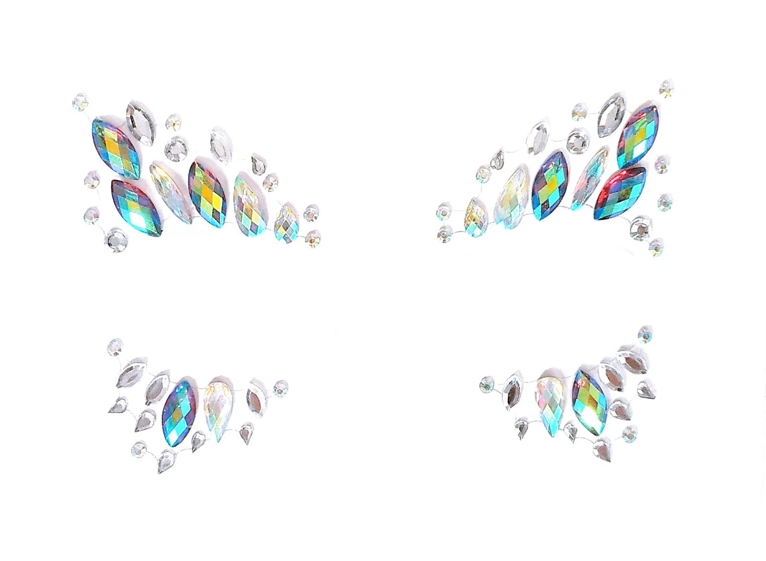 Mermaid Goddess Rhinestone Crystal Face Jewels - Image 2