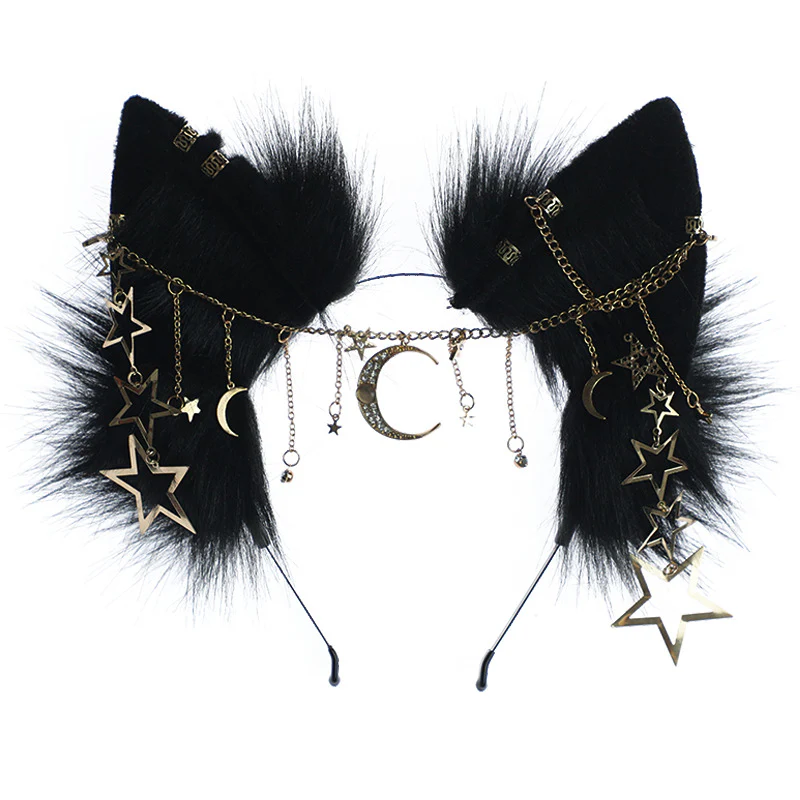 Midnight Kitten Fuzzy Headband