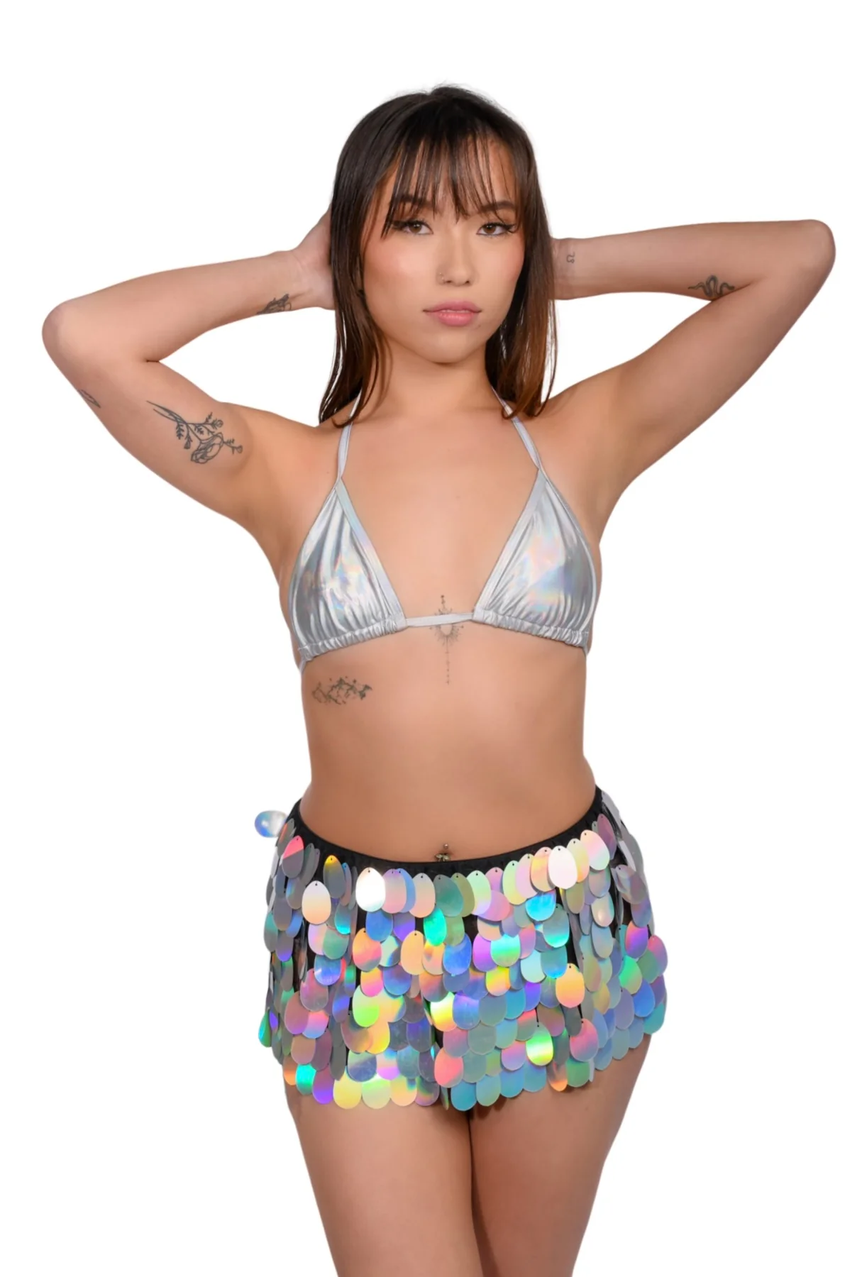Pastel Meadow Sequin Skirt - Image 4