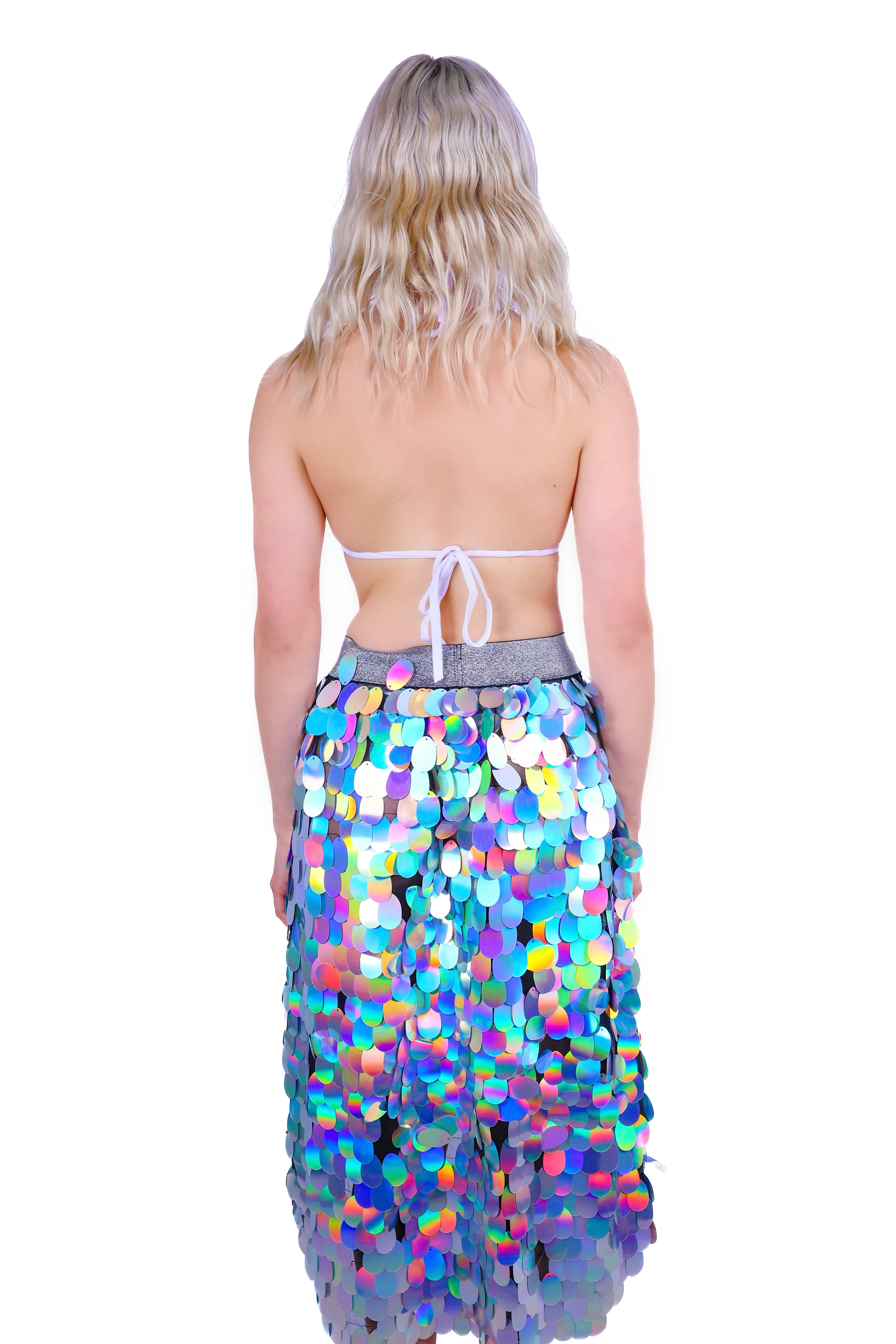 Pastel Meadow Black Sequin Long Skirt - Image 4