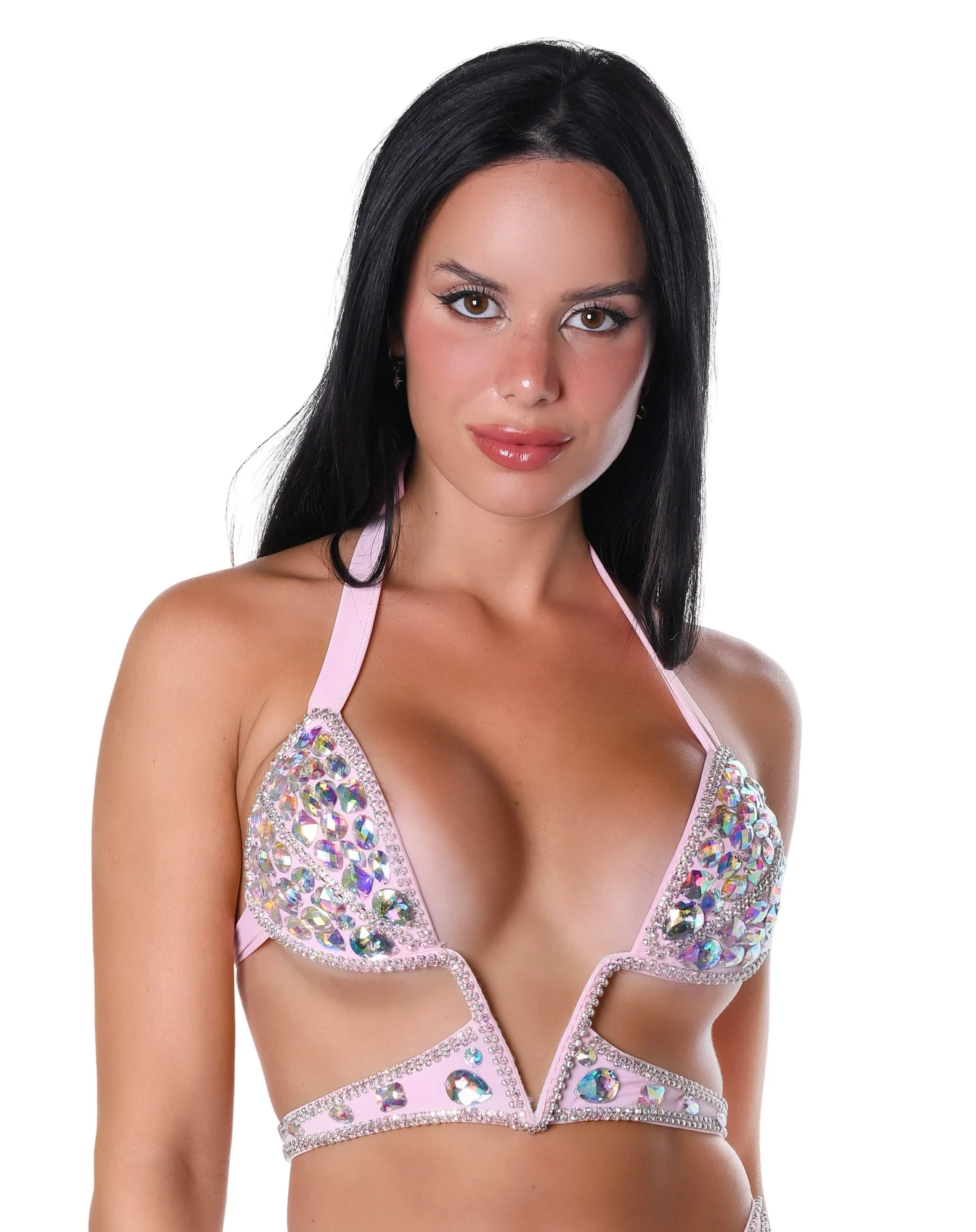 Pink Angel Rhinestone Bra Top - Image 3