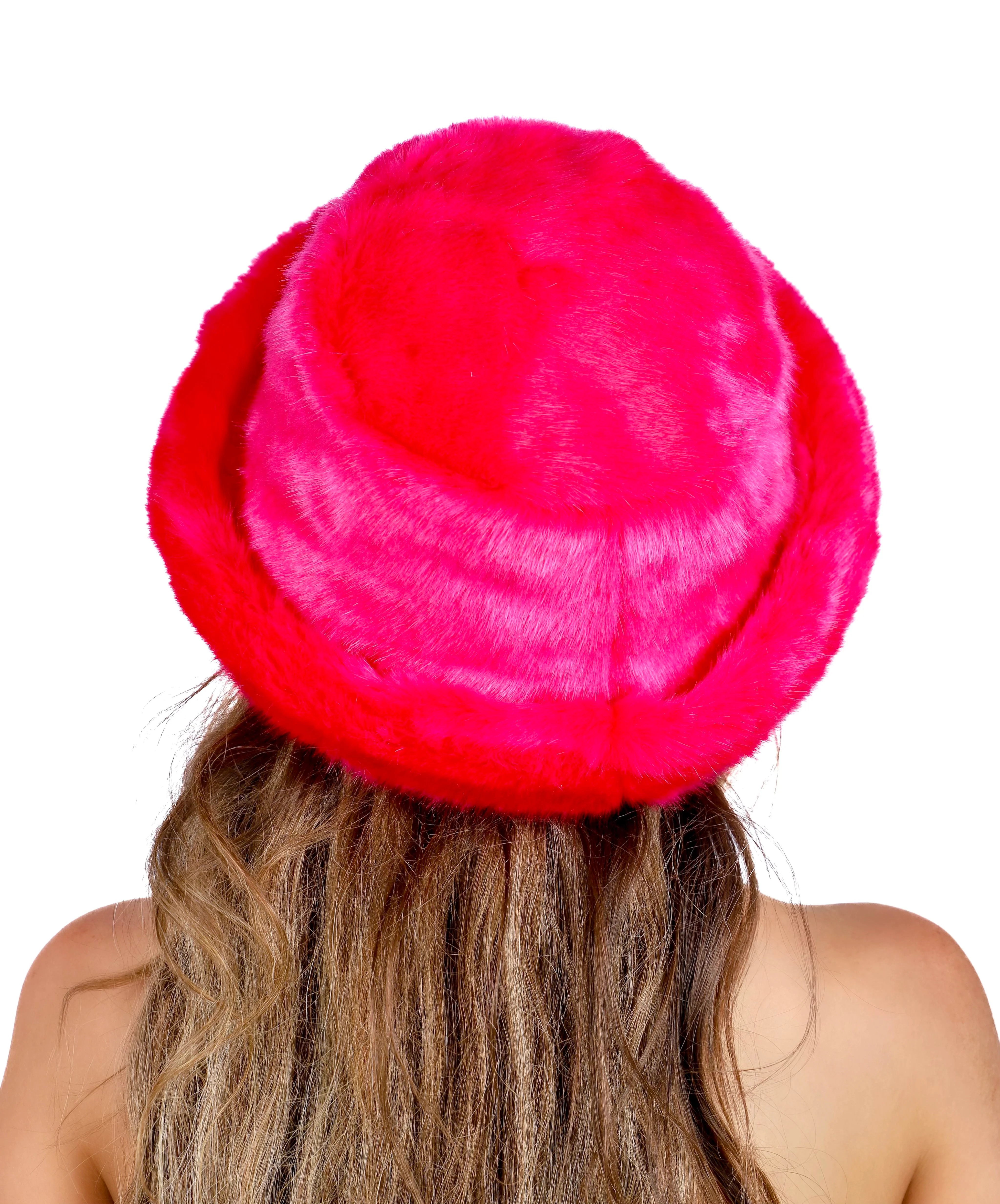 Hot Pink Fuzzy Hat - Image 2