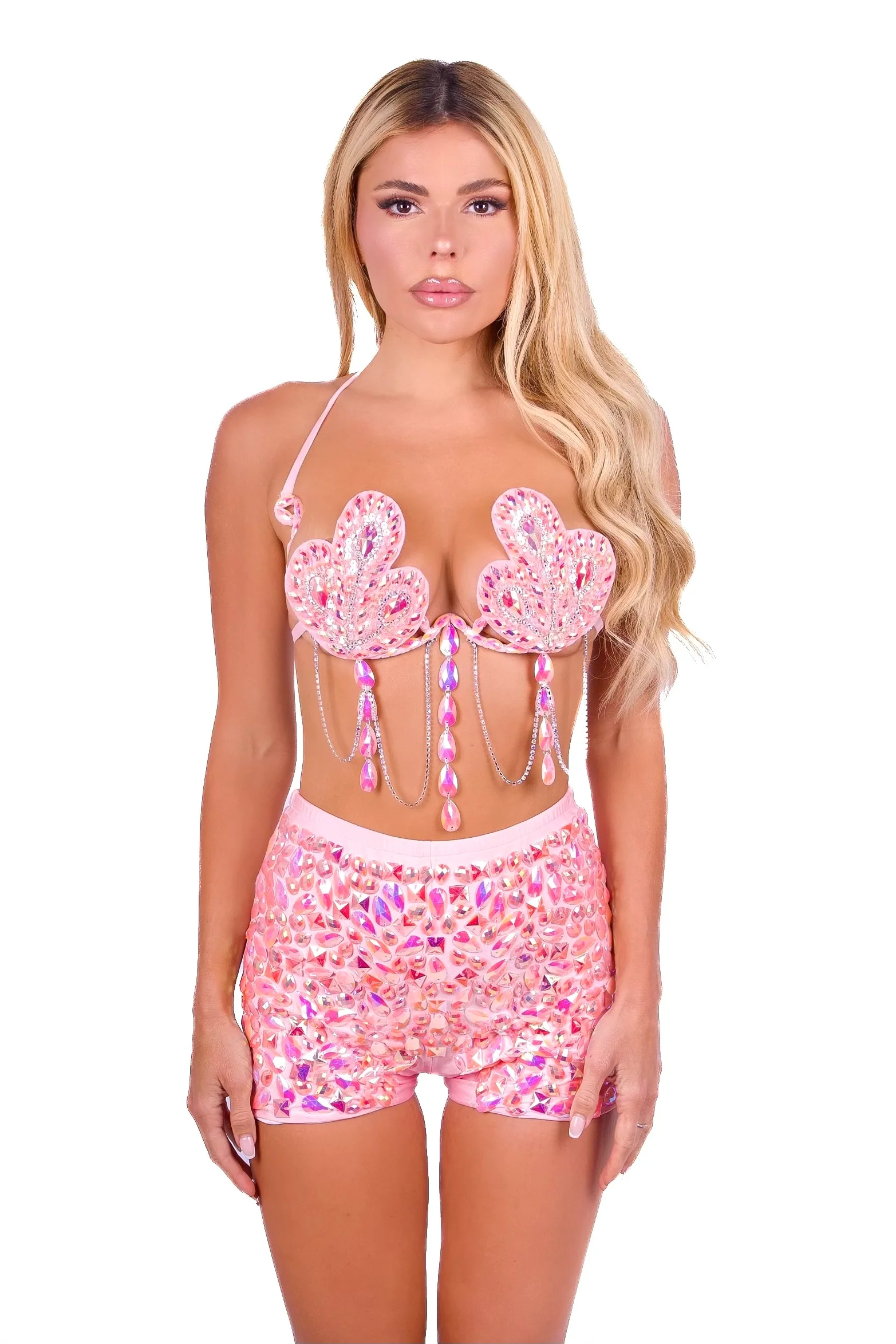 Pink Flamingo Sequin Carnival Set
