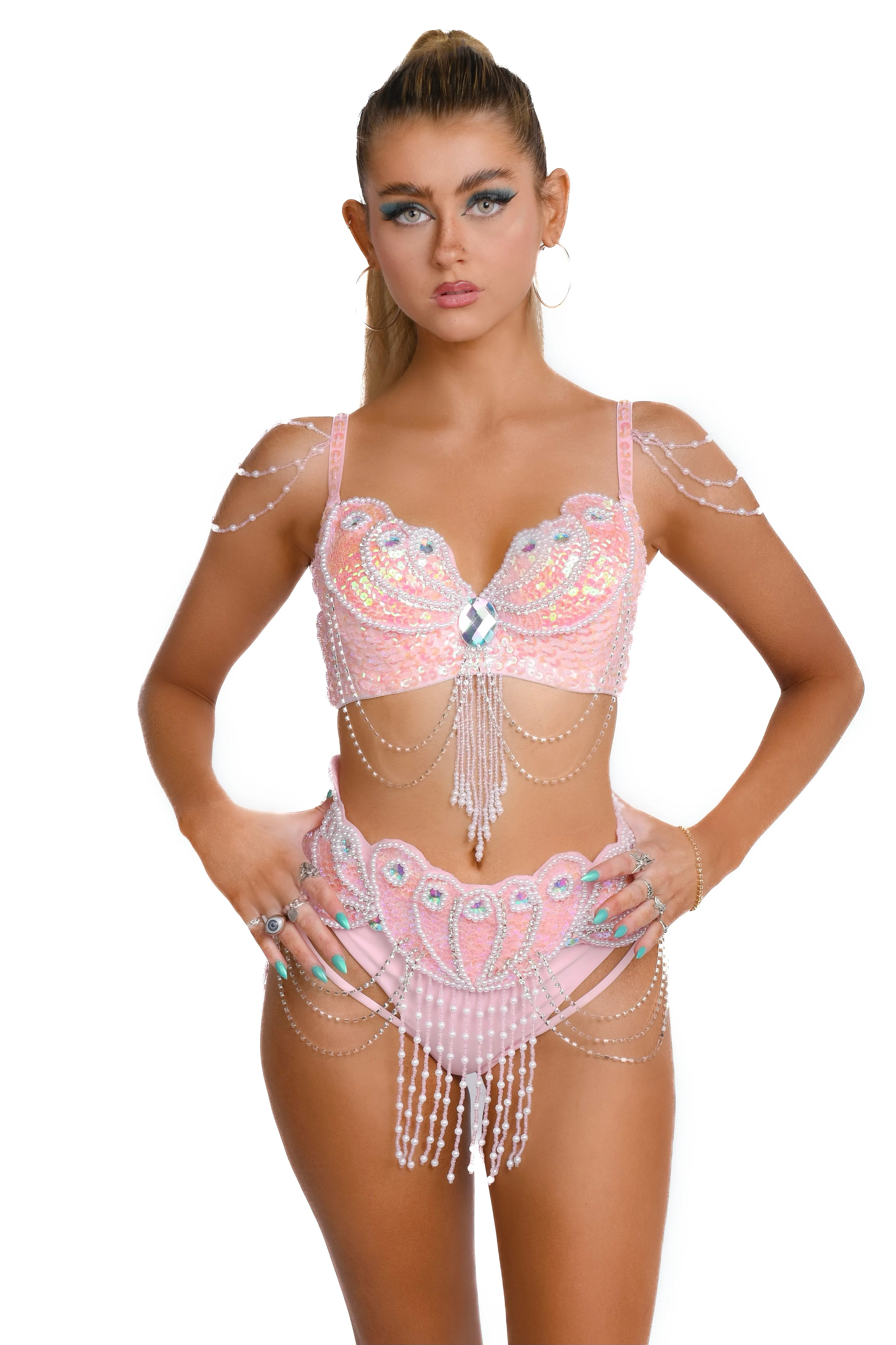 Pink Mermaid Carnival Bra - Image 2
