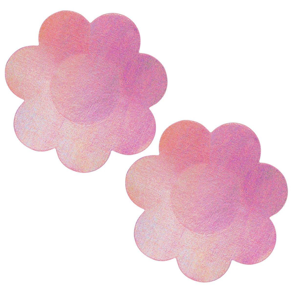 Pinky Holographic Floral Pasties - Image 2