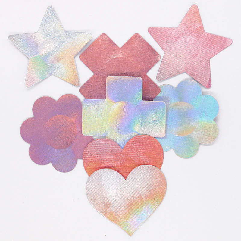 Pinky Holographic Star Pasties - Image 3