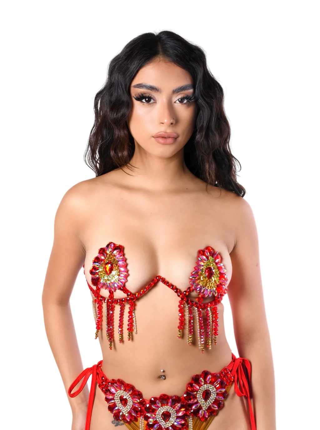 Red Magnolia Carnival Bra Top