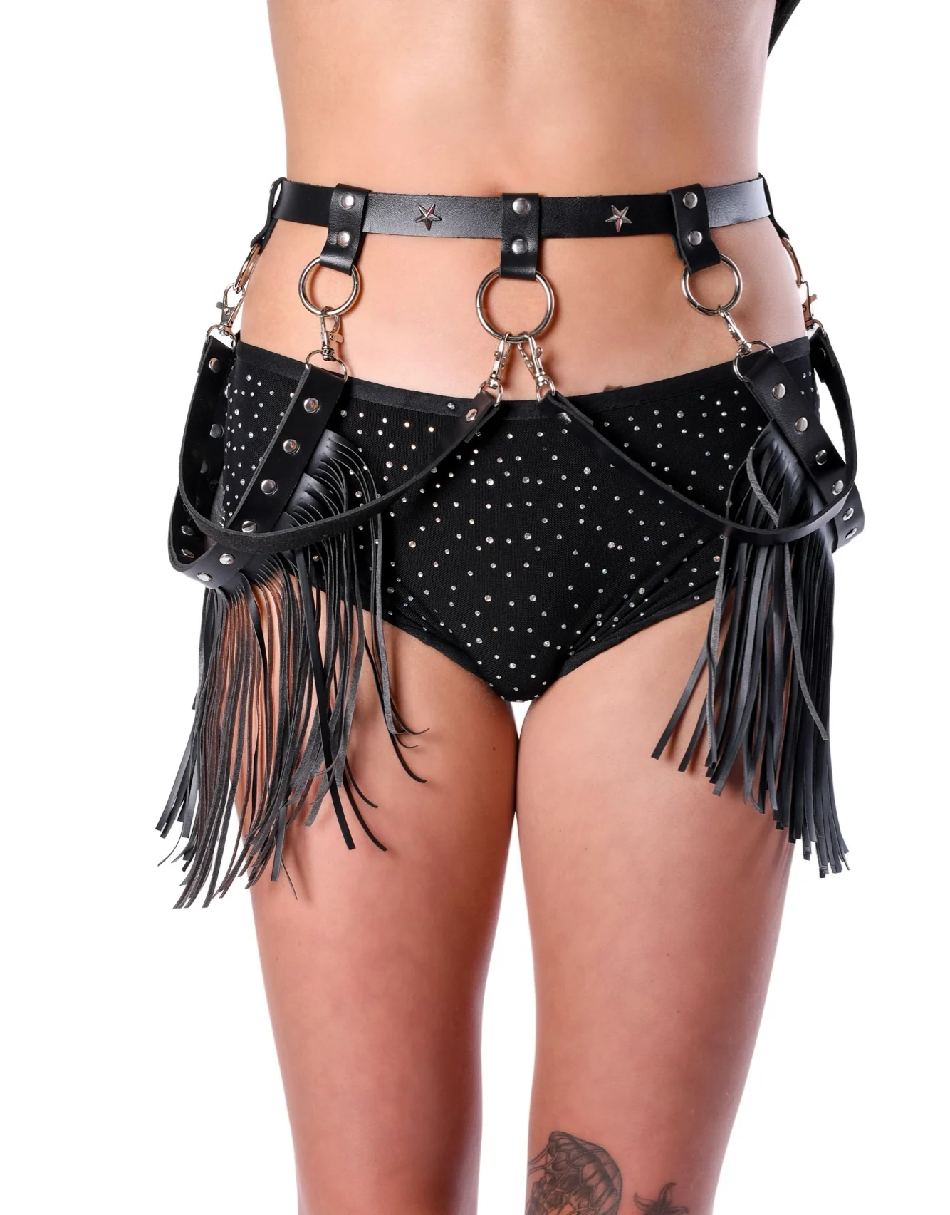 Rider Fringe Vegan Leather Harness - Image 3