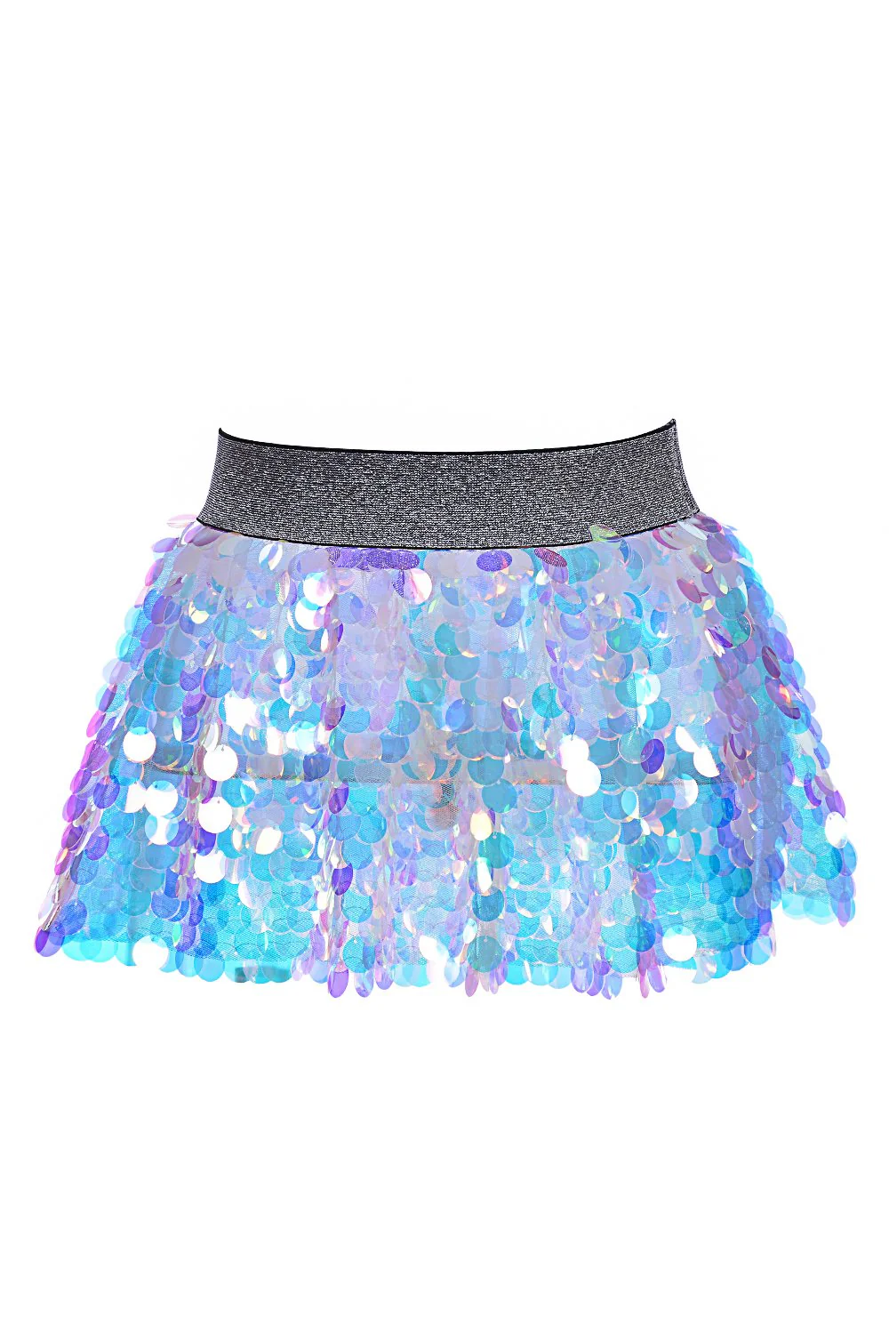 Iridescent Unicorn Sequin Mini Skirt - Image 4
