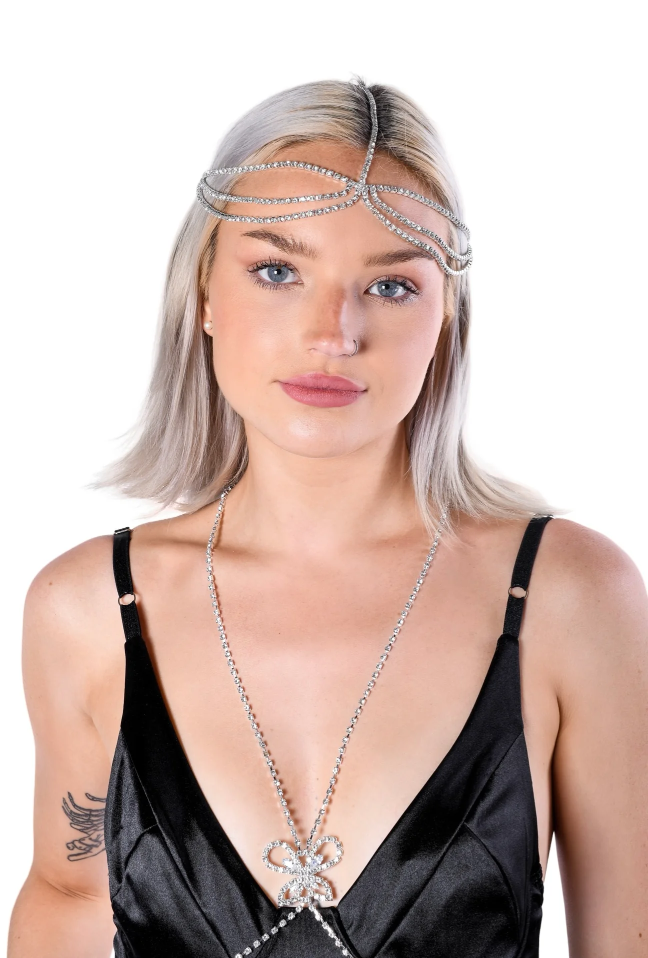 Rhinestone Head Jewelry Piece - Image 2