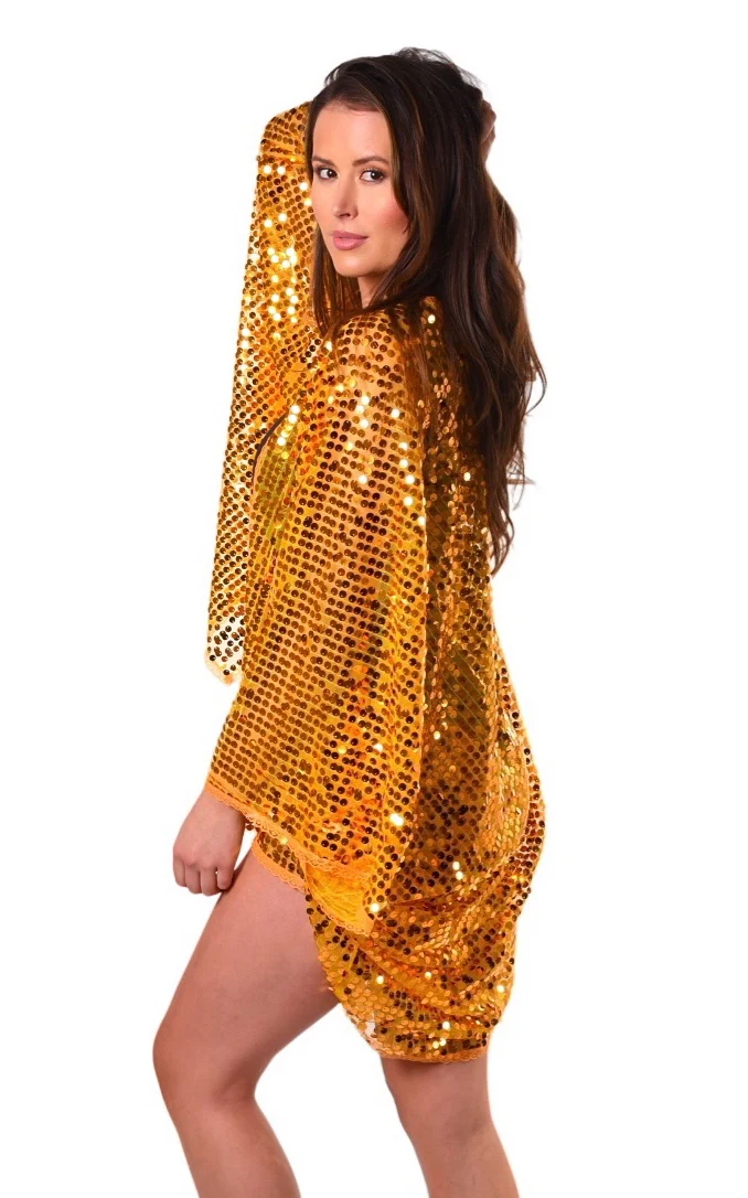 Sequin Kimono- Amber Gold - Image 7