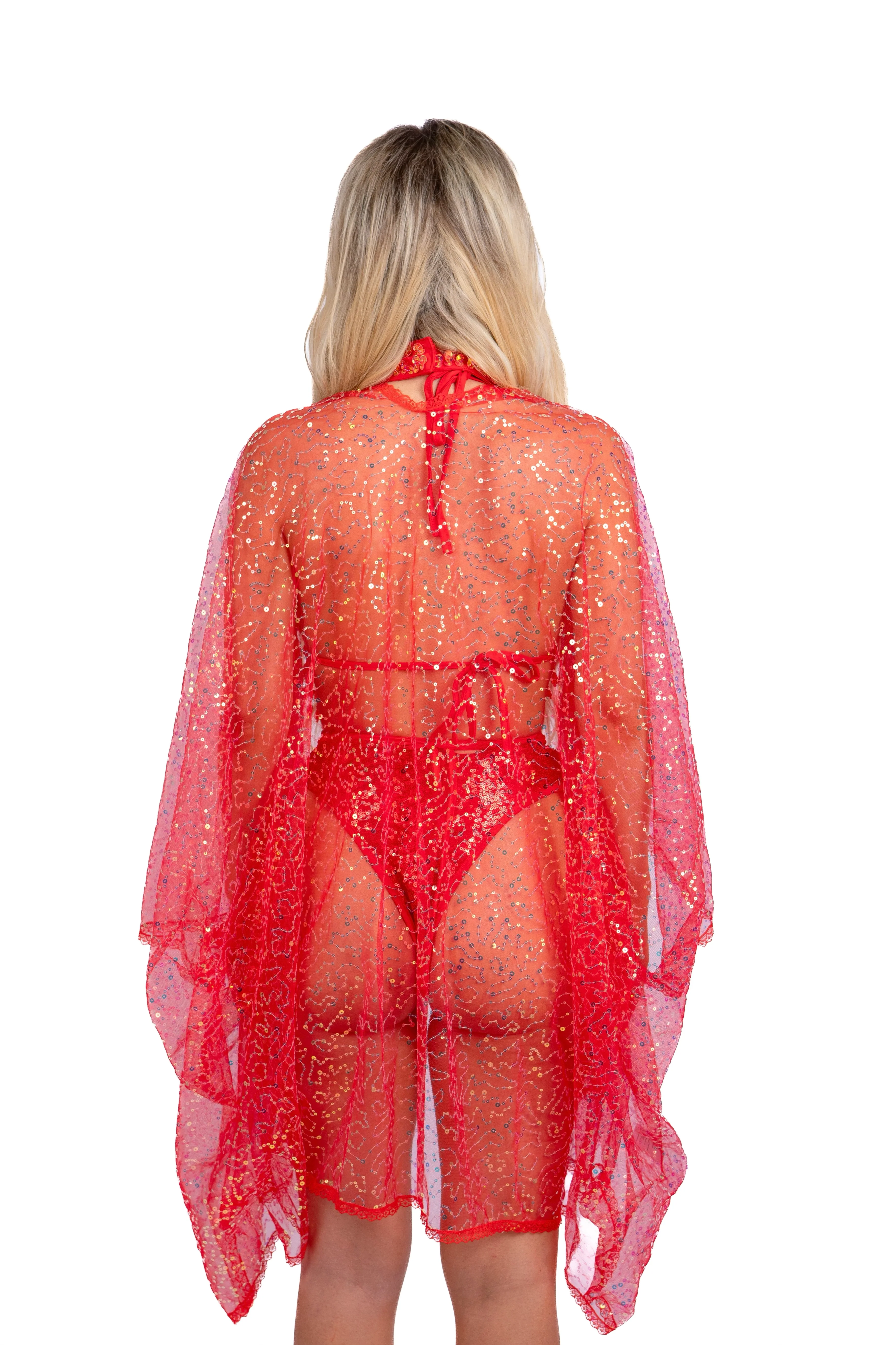 Sequin Kimono- Ruby Sparkle - Image 4