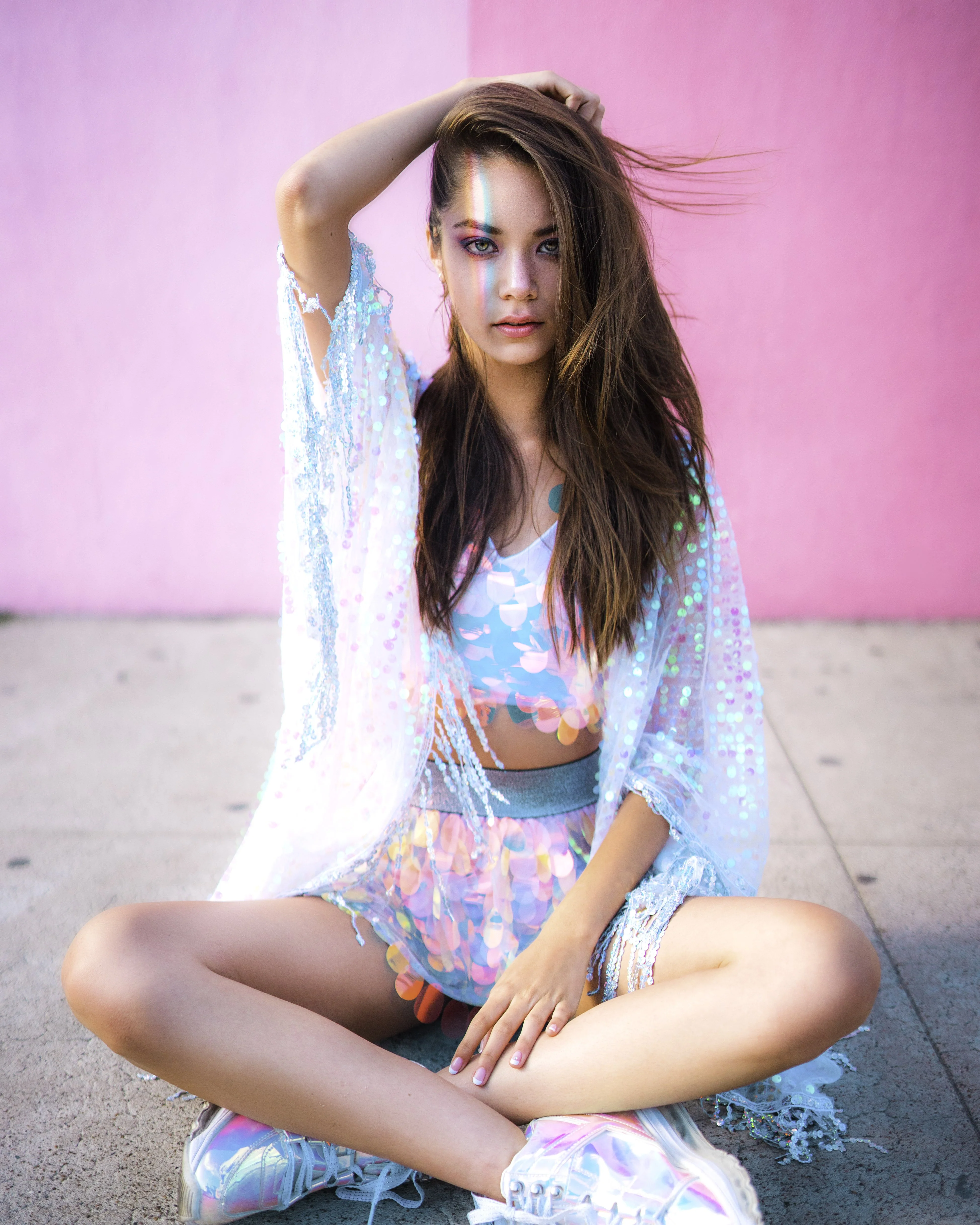 Reversible Sequin Set (Halter Top & Skirt) - Unicorn Tears - Image 10