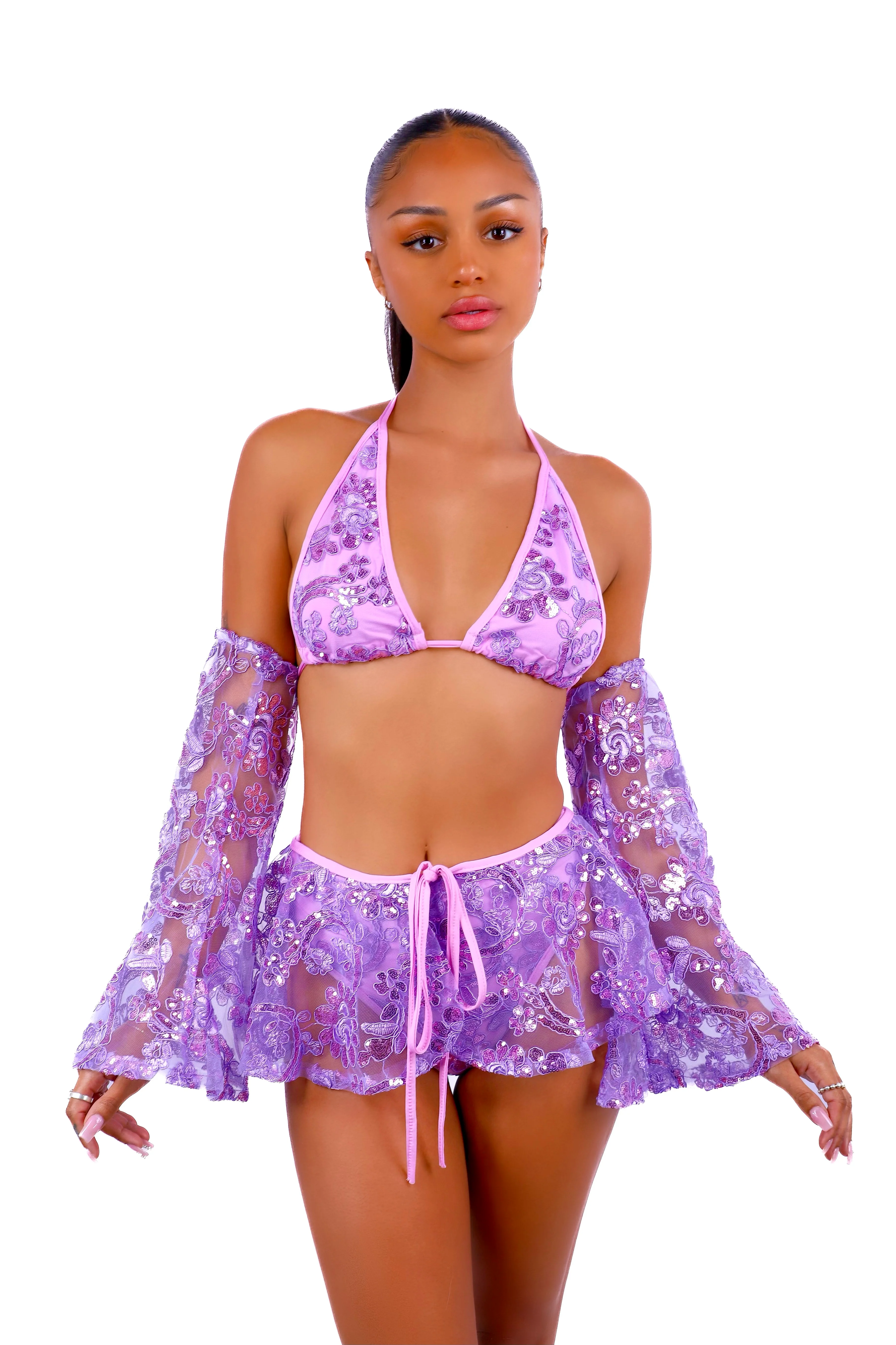 Lilac Fantasy Fairy Blossom Skirt - Image 3
