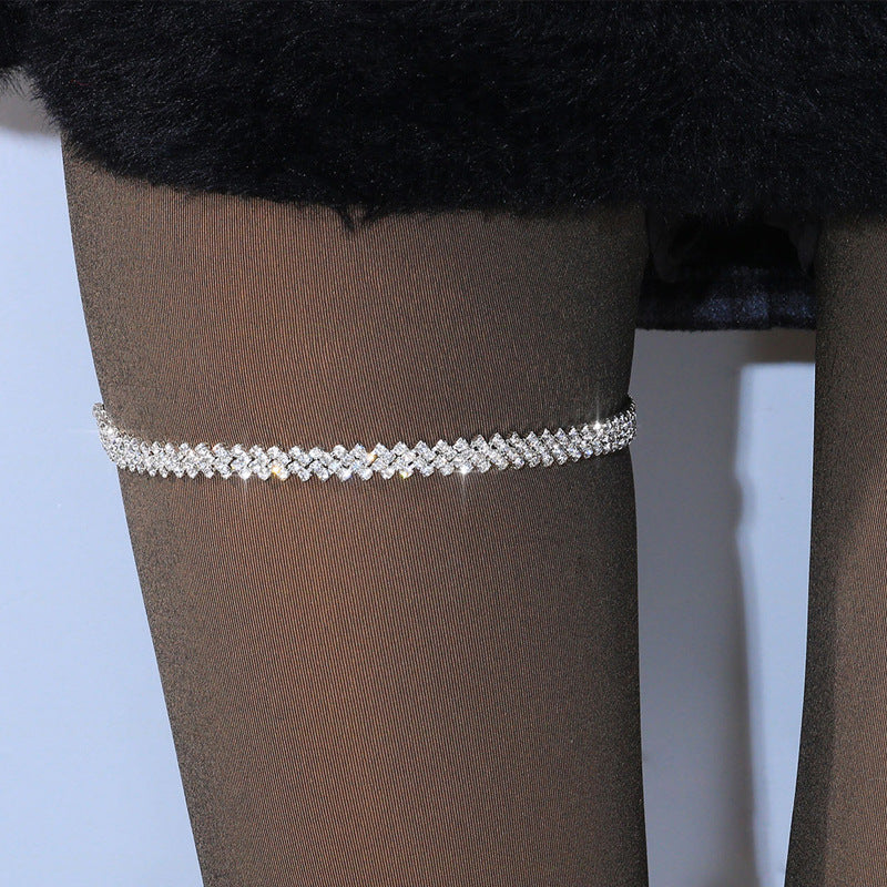 Sparkle Rhinestone Leg Wrap, Leg Chains - Image 3